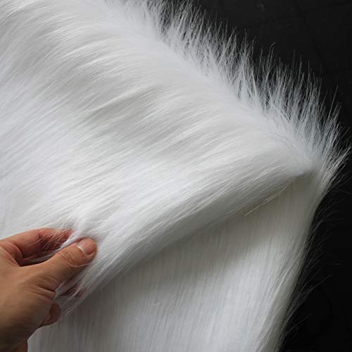Solid Shaggy Faux Fur Fabric Long Pile Fur Costumes Crafts Photogr...
