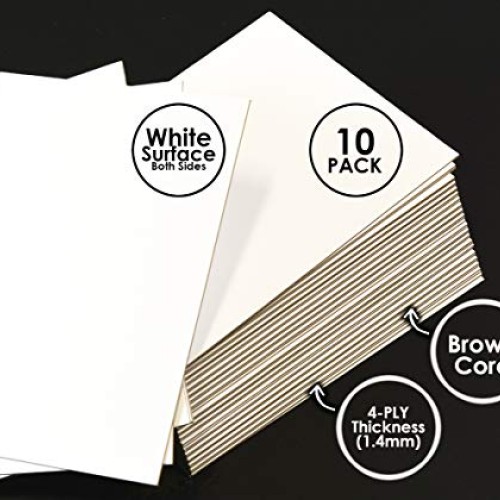 Golden State Art, 10-Pack, 11x14 Backing Boards for Picture Framing