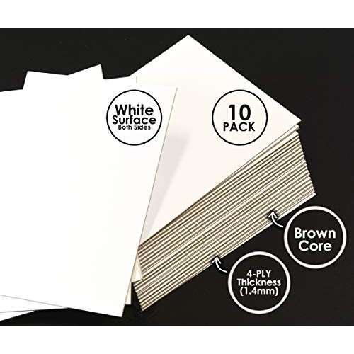 Golden State Art, 10-Pack, 11x14 Backing Boards for Picture Framing
