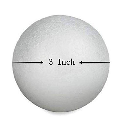 Goldenvalueable Smooth Foam Balls Craft Supplies, 3-Inch, White, 6...
