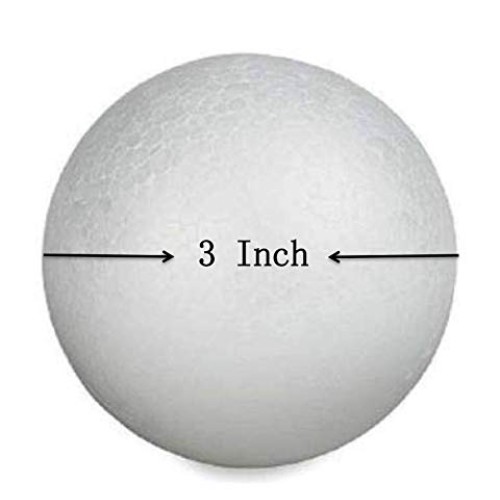 Goldenvalueable Smooth Foam Balls Craft Supplies, 3-Inch, White, 6...