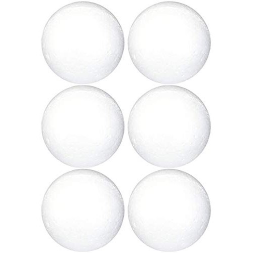 Goldenvalueable Smooth Foam Balls Craft Supplies, 3-Inch, White, 6...