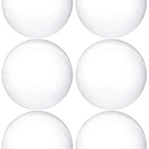 Goldenvalueable Smooth Foam Balls Craft Supplies, 3-Inch, White, 6...