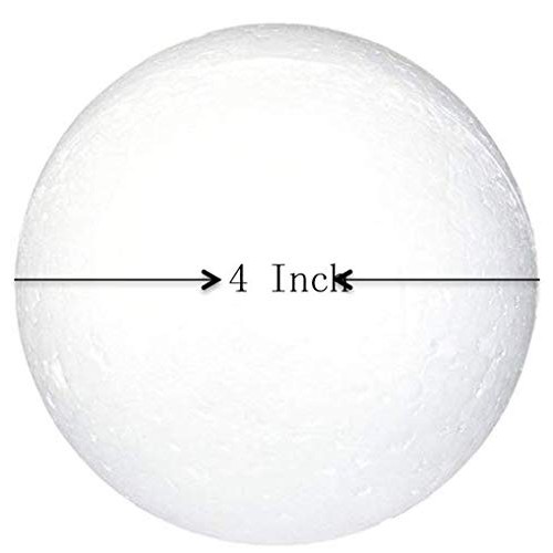 Goldenvalueable Smooth Foam Balls Craft Supplies, 4-Inch, White, 6...