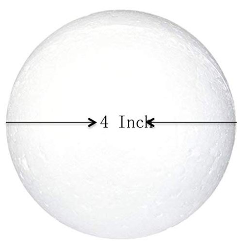 Goldenvalueable Smooth Foam Balls Craft Supplies, 4-Inch, White, 6...