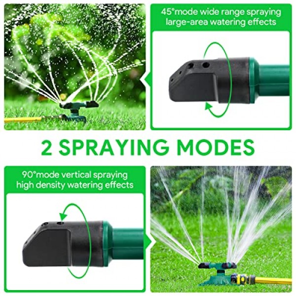 GOLDFLOWER Garden Sprinkler, Adjustable 360 Degree Rotation Lawn S...