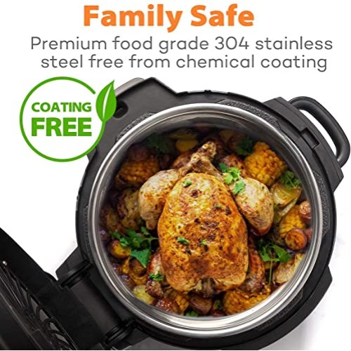 Goldlion Stainless Steel Inner Pot Compatible with Ninja Foodi 8 Q...