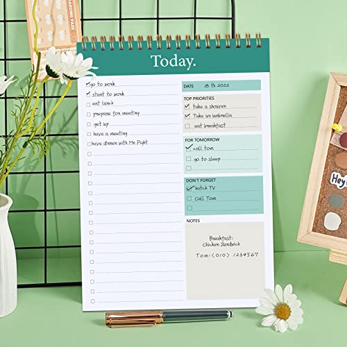 To Do List Notepad - Daily Planner Notepad Undated 52 Sheets Tear ...