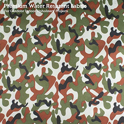 Camo Canvas Waterproof Fabric by The Yard, Outdoor Camper Tent Awn...