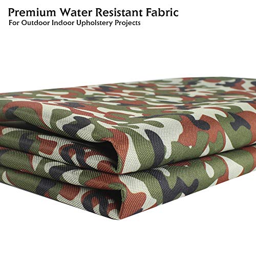 Camo Canvas Waterproof Fabric by The Yard, Outdoor Camper Tent Awn...