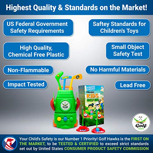 LAB Tested - Premium Kids Golf Clubs 3-5 - Kids Golf Set - Toy G...