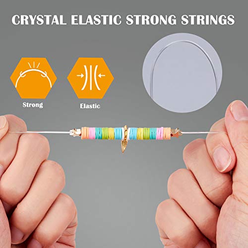 3800 Pcs Flat Round Polymer Clay Spacer Beads for Jewelry Making B...
