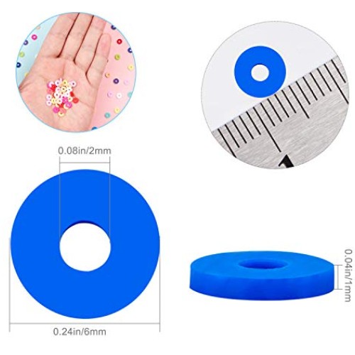 3800 Pcs Flat Round Polymer Clay Spacer Beads for Jewelry Making B...