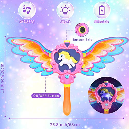 Unicorn Bubble Machine for Kids Bubble Wand Automatic Bubble Blowe...