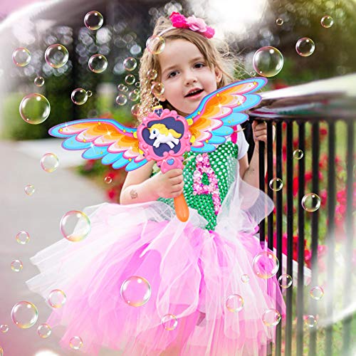 Unicorn Bubble Machine for Kids Bubble Wand Automatic Bubble Blowe...