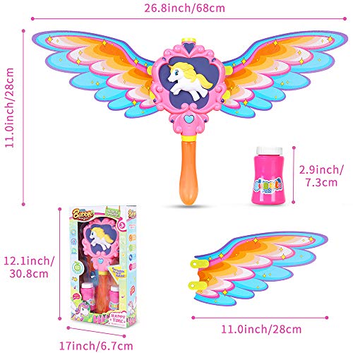 Unicorn Bubble Machine for Kids Bubble Wand Automatic Bubble Blowe...