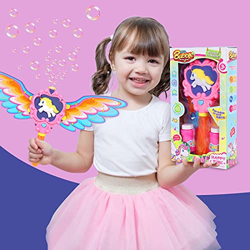 Unicorn Bubble Machine for Kids Bubble Wand Automatic Bubble Blowe...