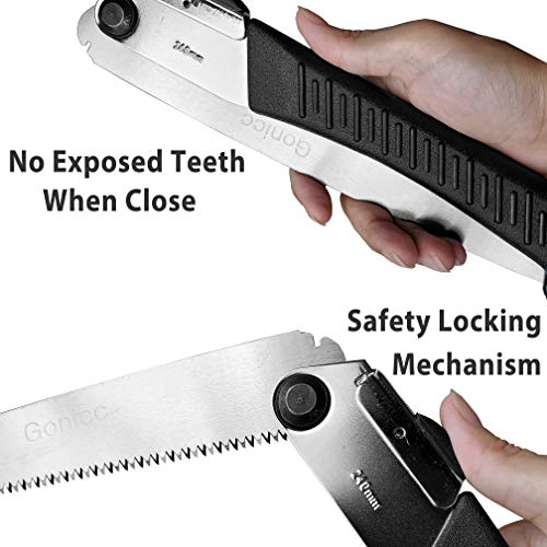 gonicc Professional Folding Hand Saw with 9.4 Inch Curved SK-5 Bla...
