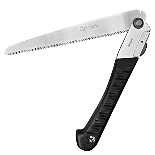 gonicc Professional Folding Hand Saw with 9.4 Inch Curved SK-5 Bla...