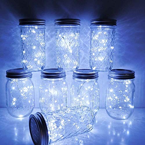 GONIMY Solar Mason Jar String Lights Lid, 9 Pack 20 Led...