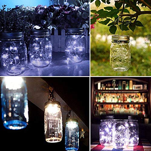 GONIMY Solar Mason Jar String Lights Lid, 9 Pack 20 Led...