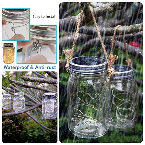 GONIMY Solar Mason Jar String Lights Lid, 9 Pack 20 Led...