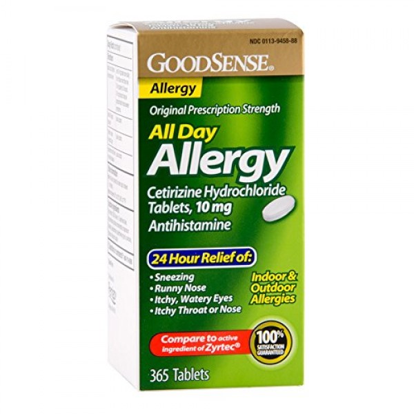GoodSense All Day Allergy, Cetirizine HCL Tablets, 10 mg, 365 Count