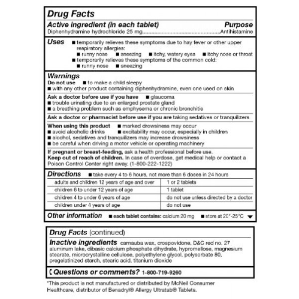 GoodSense Allergy Relief, Diphenhydramine HCL Antihistamine, 25 mg...