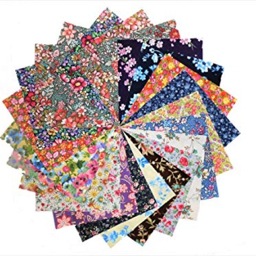 80 5 Among The Flowers Quilting Fabric Charm Pack- 20 Different P...