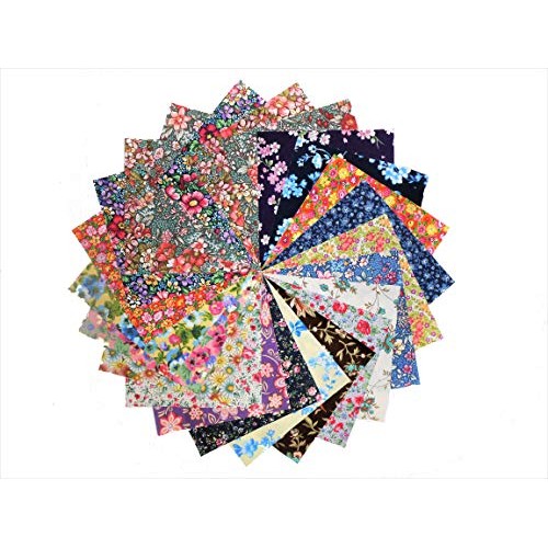 80 5 Among The Flowers Quilting Fabric Charm Pack- 20 Different P...