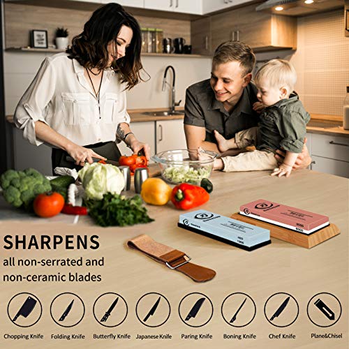 Goodjob Knife Sharpening Stone Kit,Professional Whetstone,2 Double...