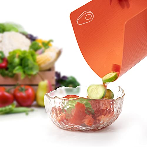 5 Pieces Flexible Cutting Boards, BPA Free Plastic Cutting Boards ...