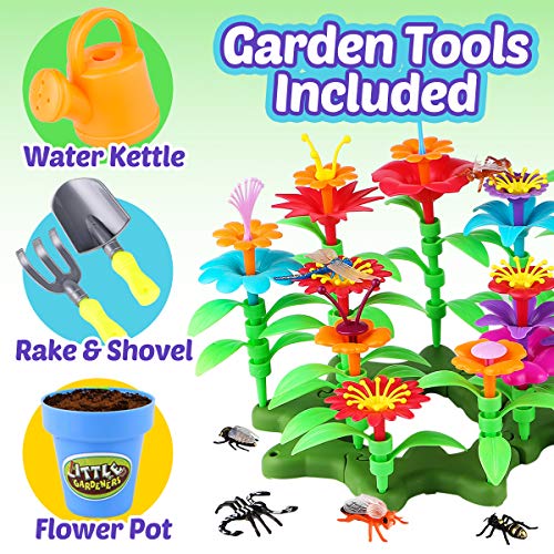 GoodyKing Flower Garden Building Toys for Girls - STEM Toy Gardeni...