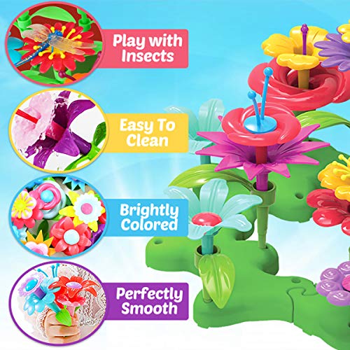 GoodyKing Flower Garden Building Toys for Girls - STEM Toy Gardeni...
