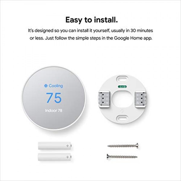 Google Nest Thermostat - Smart Thermostat for Home - Programmable ...