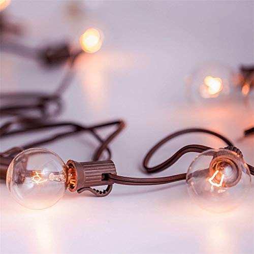 Goothy Clear Globe G40 Screw Base Light Bulbs Replacement 1.5-Inch...