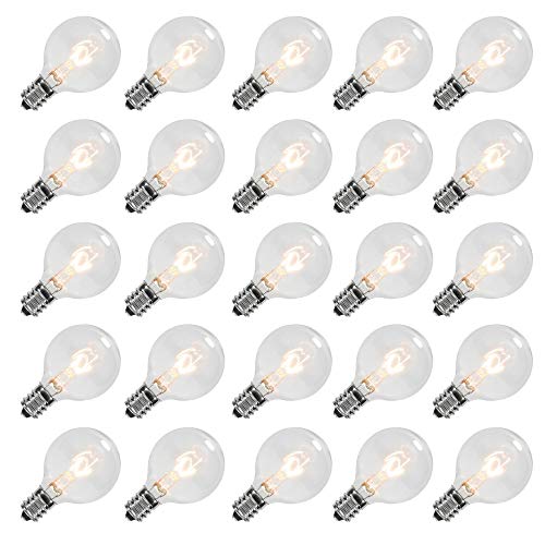 Goothy Clear Globe G40 Screw Base Light Bulbs Replacement 1.5-Inch...