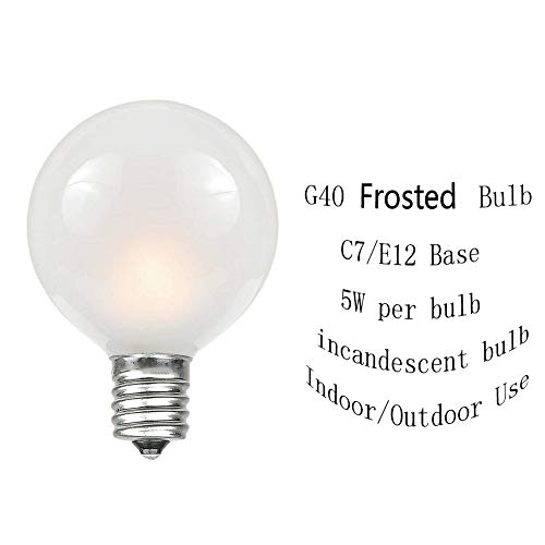 Goothy Scrub Globe G40 Screw Base Light Bulbs Replacement 1.5-Inch...
