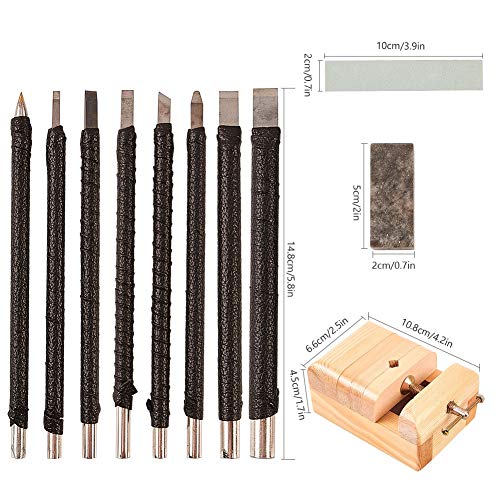 GORGECRAFT 8pcs Wood Chisels Knife Set Tungsten Steel Stone Wood C...