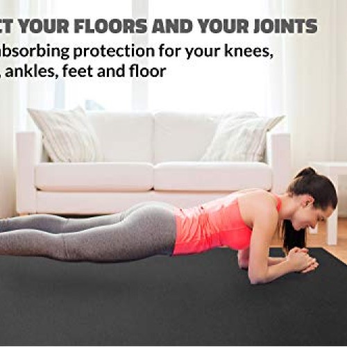 Gorilla Mats Premium Large Exercise Mat – 6 x 4 x 1/4 Ultra Dur...