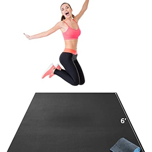 Gorilla Mats Premium Large Exercise Mat – 6 x 4 x 1/4 Ultra Dur...