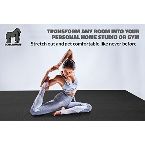 Gorilla Mats Premium Large Yoga Mat – 6 x 4 x 8mm Extra Thick & ...
