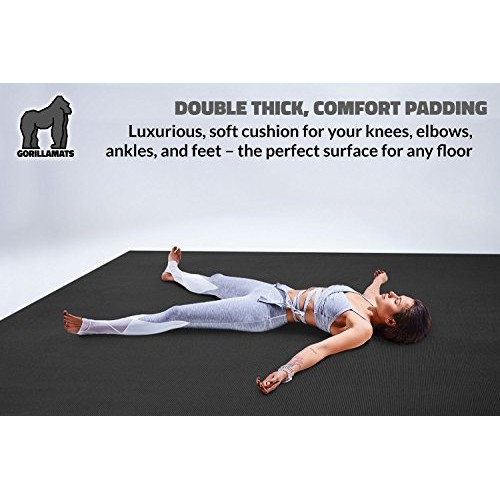 Gorilla Mats Premium Large Yoga Mat – 6 x 4 x 8mm Extra Thick & ...