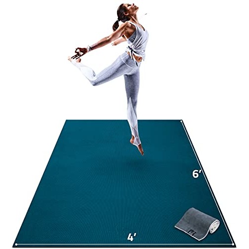 Gorilla Mats Premium Large Yoga Mat – 6 x 4 x 8mm Extra Thick & ...