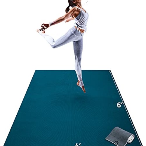 Gorilla Mats Premium Large Yoga Mat – 6 x 4 x 8mm Extra Thick & ...