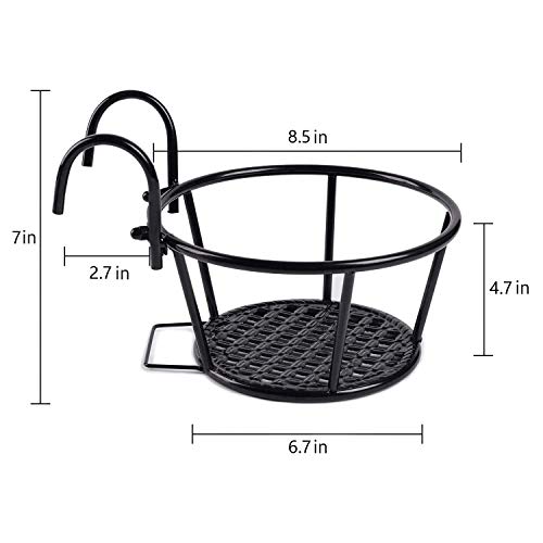 Hanging Railing Planter Baskets Flower Pot Holder Garden Planter S...