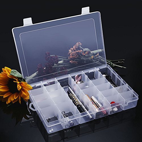 Gospire 36 Grids Clear Plastic Jewelry Box Organizer Storage Conta...