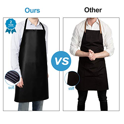 2 Pack Waterproof Rubber Vinyl Apron 40 Light Duty Model Chemical...