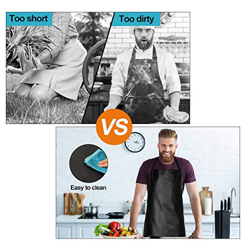 2 Pack Waterproof Rubber Vinyl Apron 40 Light Duty Model Chemical...