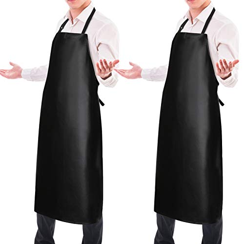 2 Pack Waterproof Rubber Vinyl Apron 40 Light Duty Model Chemical...